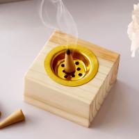 Wood Incense Burner, half handmade, for home and office & durable, 70x70x40mm, Sold By PC