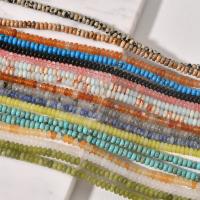 Mixed Gemstone Beads, Abacus, DIY & different materials for choice, 4x2mm, Hole:Approx 1mm, Approx 150PCs/Strand, Sold Per Approx 14.96 Inch Strand