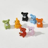 Perles murano animaux, chalumeau, ours, fait à la main, DIY, plus de couleurs à choisir, 21x16mm, Trou:Environ 2mm, Vendu par PC
