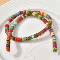 Synthetische Türkis Perle, DIY, gemischte Farben, 4x6mm, ca. 135PCs/Strang, verkauft von Strang