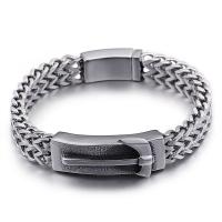 316L Stainless Steel Bracelet fashion jewelry & for man original color 45*14mm 12mm Length Approx 9.06 Inch Sold By PC