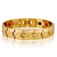 Bijoux bracelet en acier inoxydable, acier inoxydable 316L, bijoux de mode & unisexe & avec strass, plus de couleurs à choisir, 13mm, Longueur:Environ 8.46 pouce, Vendu par PC