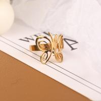 Stainless Steel Finger Ring 316L Stainless Steel Butterfly gold color plated fashion jewelry & for woman & hollow golden US Ring Sold By PC
