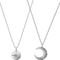 Ожерелья из латуни, Латунь, плакирован серебром, ювелирные изделия моды & разные стили для выбора & для пара, серебряный, не содержит никель, свинец, продается PC