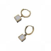 Zinc Alloy Huggie Hoop Drop Earring Square gold color plated fashion jewelry & for woman nickel lead & cadmium free Sold By Pair