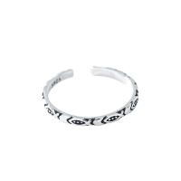 925 de prata esterlina Cuff Ring Finger, Ajustável & para mulher, vendido por PC