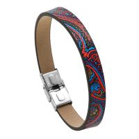 PU Leather Cord Bracelets, with 304 Stainless Steel, fashion jewelry & Unisex, more colors for choice, Length:Approx 17-18 cm, Sold By PC