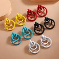 Iron Earring stoving varnish fashion jewelry & for woman Sold By Pair