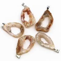 Ice Quartz Agate Pendant irregular druzy style & Unisex & hollow mixed colors 15-30x30- Sold By PC
