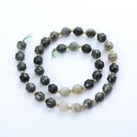 Green Grass Stone Beads Round polished DIY & faceted mixed colors Sold Per Approx 14.96 Inch Strand