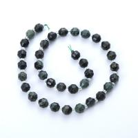Green Stone Eye perla, Cerchio, lucido, DIY & formato differente per scelta & sfaccettati, verde, Venduto per Appross. 14.96 pollice filo