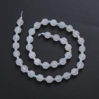 Jade White Korálek, Kolo, lesklý, DIY & různé velikosti pro výběr & tváří, bílý, Prodáno za Cca 14.96 inch Strand