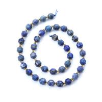 Perline lapislazzuli, Cerchio, lucido, DIY & formato differente per scelta & sfaccettati, blu, Venduto per Appross. 14.96 pollice filo