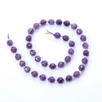 Natural Amethyst Beads, Round, polished, DIY & different size for choice & faceted, purple, Sold Per Approx 14.96 Inch Strand