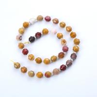 Yolk Stone Beads, Round, polished, DIY & different size for choice & faceted, mixed colors, Sold Per Approx 14.96 Inch Strand