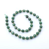 Jasper Stone Χάντρα, Γύρος, γυαλισμένο, DIY & διαφορετικό μέγεθος για την επιλογή & πολύπλευρη, πράσινος, Sold Per Περίπου 14.96 inch Strand