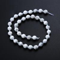 Magnesit Perle, rund, poliert, DIY & verschiedene Größen vorhanden & facettierte, weiß, verkauft per ca. 14.96 ZollInch Strang