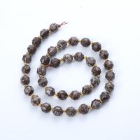 Pahuljica Obsidian perle, Krug, uglađen, možete DIY & različite veličine za izbor & faceted, miješana boja, Prodano Per Približno 14.96 inčni Strand