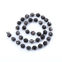 Gold Obsidian Beads with Silver Obsidian Round polished DIY & faceted Sold Per Approx 14.96 Inch Strand