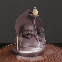 Backflow Incense Burner, Purple Clay, handmade, for home and office & durable & multifunctional, 105x85x137mm, Sold By PC