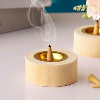 Wood Incense Burner, half handmade, for home and office & durable, 80x35mm, Sold By PC