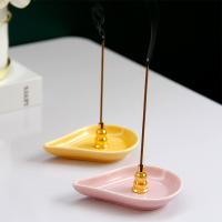 Porcelain Incense Seat, half handmade, for home and office & durable, more colors for choice, 88x59x26mm, Sold By PC