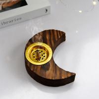 Wood Incense Burner with Aluminum Alloy half handmade for home and office & durable Sold By PC