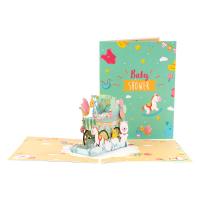 Paper 3D Greeting Card, handmade, Foldable, 200x150mm, Sold By PC