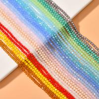 Runde Crystal Beads, Krystal, du kan DIY & facetteret, flere farver til valg, 4mm, Hole:Ca. 0.6mm, Ca. 95pc'er/Strand, Solgt Per Ca. 14.17 inch Strand