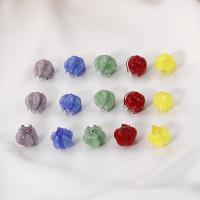 Handgemaakte Lampwork Beads, Flower Bud, DIY, meer kleuren voor de keuze, 12x11mm, Gat:Ca 0.8-2mm, Verkocht door PC