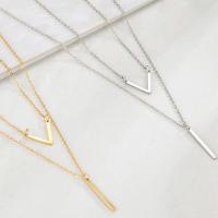 Stainless Steel Jewelry Necklace 304 Stainless Steel with 1.97inch extender chain Vacuum Ion Plating Double Layer & fashion jewelry & for woman Approx 1.2mm Sold Per Approx 15.75 Inch Approx 17.72 Inch Strand