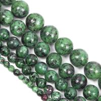 Ruby in Zoisite Beads Round DIY Sold Per Approx 15.75 Inch Strand