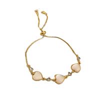 Freshwater Cultured Pearl Bracelet, Brass, with Freshwater Pearl & Resin, real gold plated, fashion jewelry & different styles for choice & for woman & with rhinestone, gold, nickel, lead & cadmium free, Length:24 cm, Sold By PC