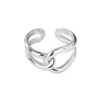 925 sidabro Cuff Finger Ring, padengtą, Reguliuojamas & moters & tuščiaviduris, daugiau spalvų pasirinkimas, Pardavė PC