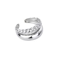 925 sterling zilver Manchet Finger Ring, plated, Dubbele laag & Verstelbare & voor vrouw, meer kleuren voor de keuze, Verkocht door PC
