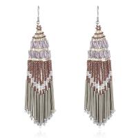 Fashion Fringe Earrings Seedbead handmade fashion jewelry & for woman nickel lead & cadmium free Sold By Pair