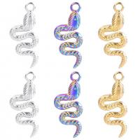 Stainless Steel Animal Pendants 304 Stainless Steel Snake Vacuum Plating DIY Approx 2.2mm Sold By PC