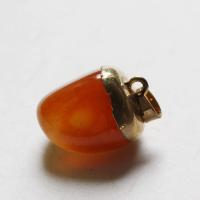 Agate Jewelry Pendants, with Brass, plated, Unisex, more colors for choice, 22x17mm, Sold By PC