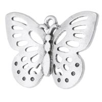 Zinc Alloy Animal Pendants Butterfly antique silver color plated Unisex & hollow nickel lead & cadmium free Approx 2mm Sold By KG