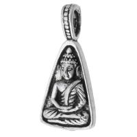 Tibetan Style Pendants, Triangle, antique silver color plated, Unisex, nickel, lead & cadmium free, 12x25x3.50mm, Hole:Approx 3mm, Sold By KG