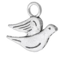 Tibetan Style Animal Pendants, Bird, antique silver color plated, Unisex, nickel, lead & cadmium free, 20x17x2mm, Hole:Approx 3mm, Sold By KG