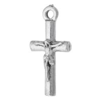 Tibetan Style Cross Pendants, antique silver color plated, Unisex, nickel, lead & cadmium free, 8.50x18x3mm, Hole:Approx 1mm, Sold By KG