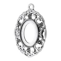 Tibetan Style Pendants, Oval, antique silver color plated, DIY, nickel, lead & cadmium free, 24x36x3mm, Hole:Approx 2mm, Sold By KG