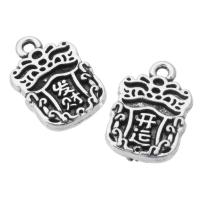 Tibetan Style Pendants, antique silver color plated, Unisex, nickel, lead & cadmium free, 10x15x2.50mm, Hole:Approx 1mm, Sold By KG