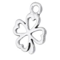 Zinc Alloy Clover Pendant Four Leaf Clover antique silver color plated Unisex & hollow nickel lead & cadmium free Approx 2mm Sold By KG
