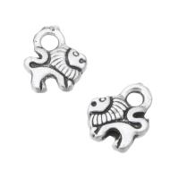 Tibetan Style Animal Pendants, Lion, antique silver color plated, Unisex, nickel, lead & cadmium free, 8x9.50x2mm, Hole:Approx 1.5mm, Sold By KG