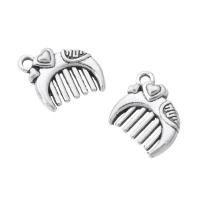 Tibetan Style Pendants, Comb, antique silver color plated, Unisex, nickel, lead & cadmium free, 12x10x4mm, Hole:Approx 1mm, Sold By KG