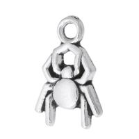 Tibetan Style Animal Pendants, Spider, antique silver color plated, Unisex, nickel, lead & cadmium free, 11x17x2mm, Hole:Approx 2mm, Sold By KG