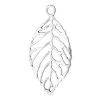Tibetan Style Leaf Pendants, antique silver color plated, Unisex & hollow, nickel, lead & cadmium free, 26x48x1.50mm, Hole:Approx 3.5mm, Sold By PC