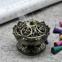 Traditional Ceramic Inserted Burner Incense Seat, Tibetan Style, half handmade, for home and office & durable, more colors for choice, nickel, lead & cadmium free, 69x60mm, Sold By PC